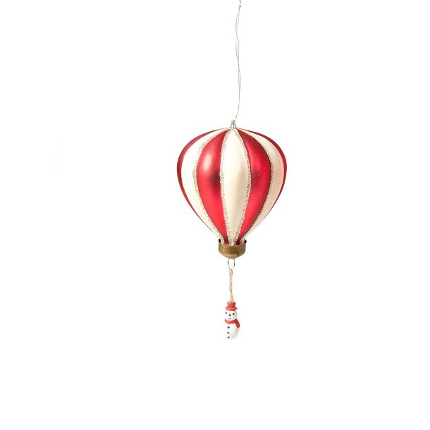 Luftballon M Snemand Glas Red White Champagne 8 Cm JULEN 2023