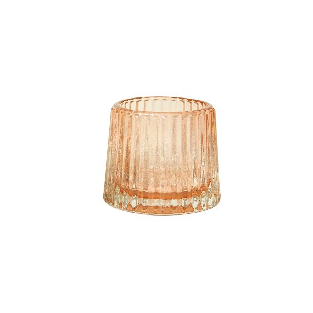 Speedtsberg Rose Glas Fyrfadsstage Strib D8x7 cm