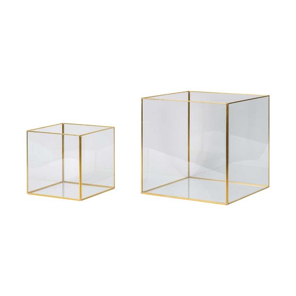 Speedtsberg Glasbokse Guld 2 stk. D30x30x30 cm