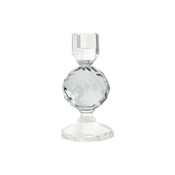 Lysestage Krystal Clear/Blue D9x20 cm