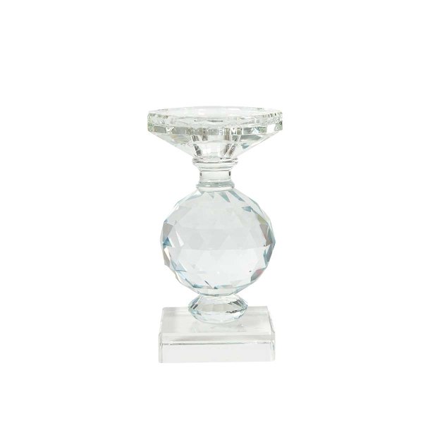 Lysestage Krystal Clear D9x9x17 cm