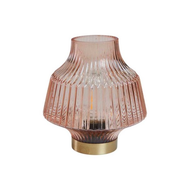 Lampe M/LED Glas Rose D17x17 cm