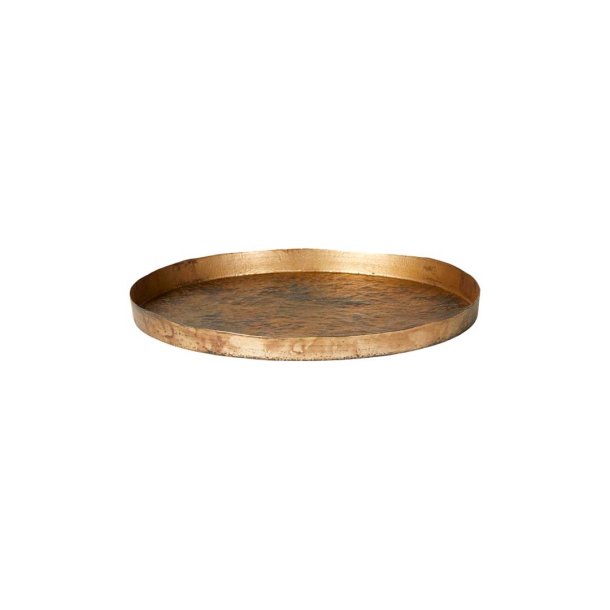 Fad Deko Ru Antik Guld Metal D21x1,5 cm