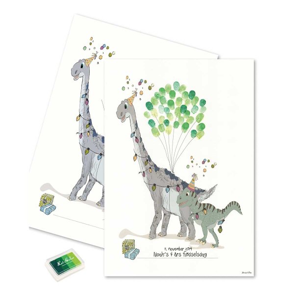 Fingerprint Dino Grønne Fingeraftryk Sæt