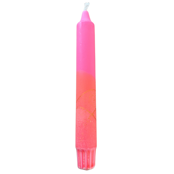 AHNE Stearinlys Glimmer Pink/Koral