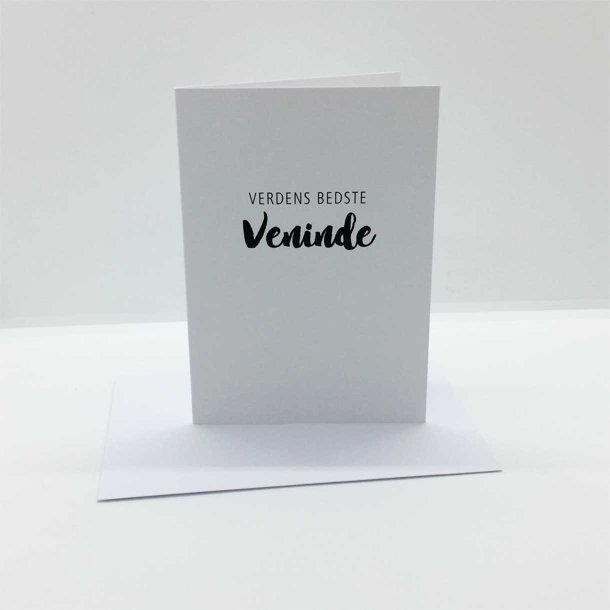 Wrtz Design A6 Kort Verdens Bedste Veninde