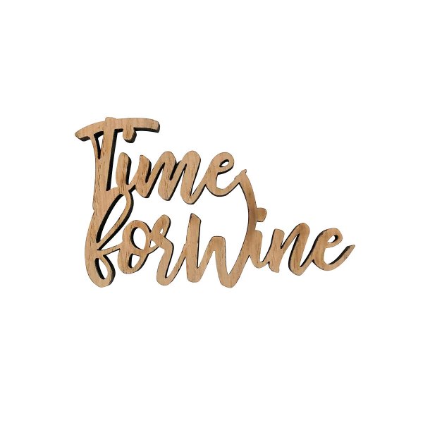 Buket Skilte Tr Time For Wine 8x4 cm