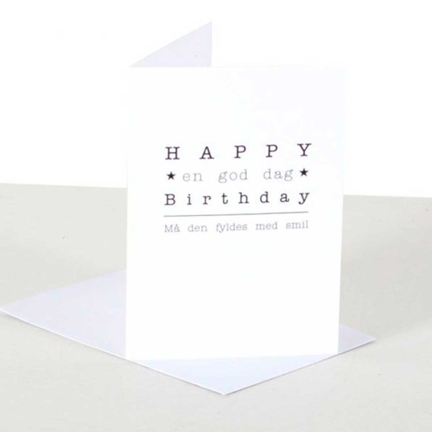 Wrtz Design A6 Kort Happy Birthday