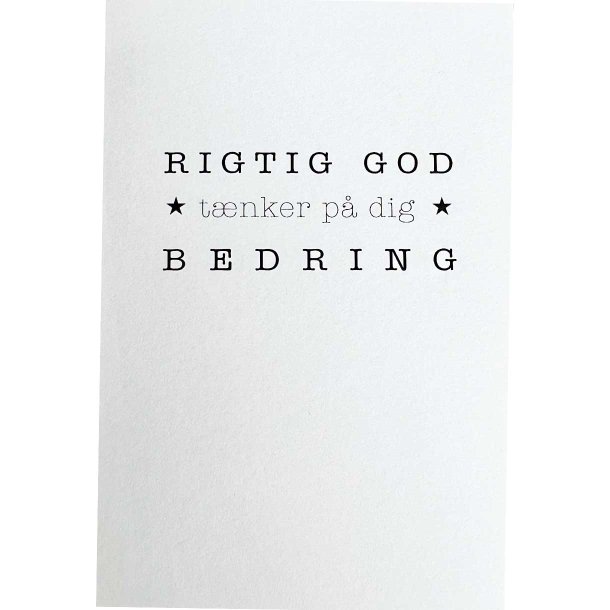 Wrtz Design Blomsterkort Rigtig God Bedring